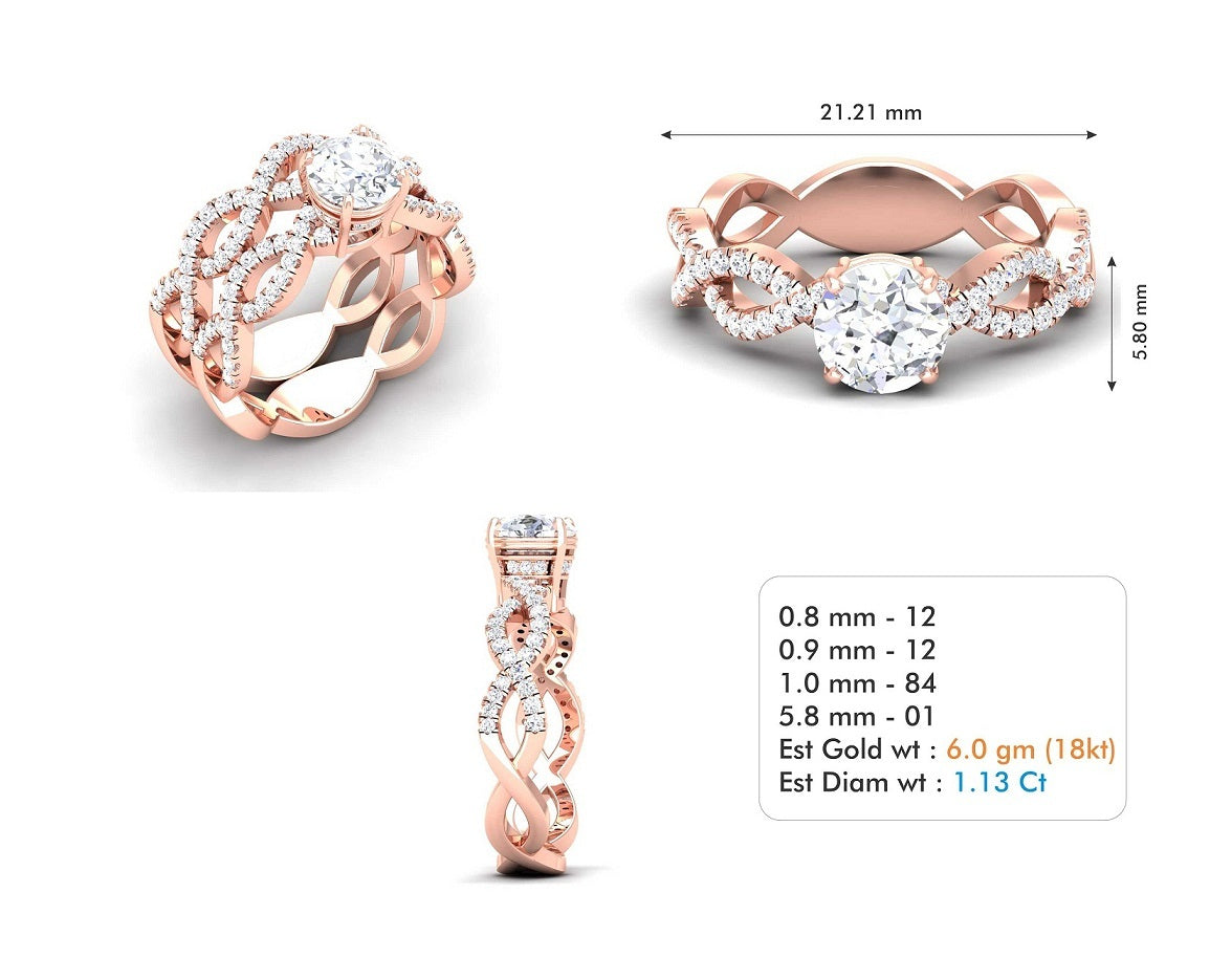 3D Jewelry Files Ring Model 3DM STL R-3723