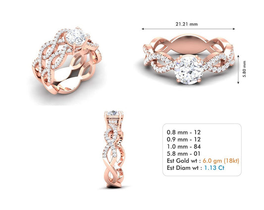 3D Jewelry Files Ring Model 3DM STL R-3723