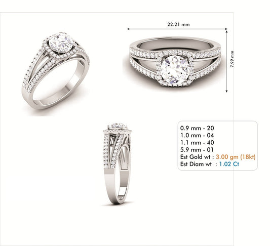 3D Jewelry Files Ring Model 3DM STL R-3734