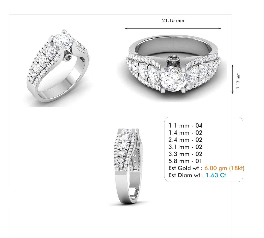 3D Jewelry Files Ring Model 3DM STL R-3738