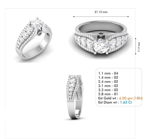 3D Jewelry Files Ring Model 3DM STL R-3738