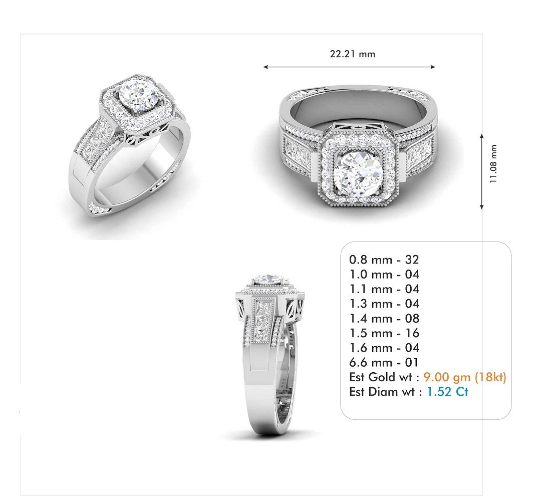 3D Jewelry Files Ring Model 3DM STL R-3758