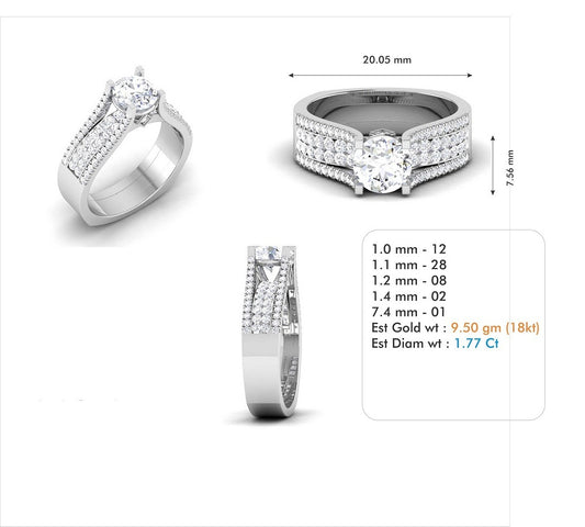 3D Jewelry Files Ring Model 3DM STL R-3781