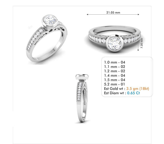 3D Jewelry Files Ring Model 3DM STL R-3789