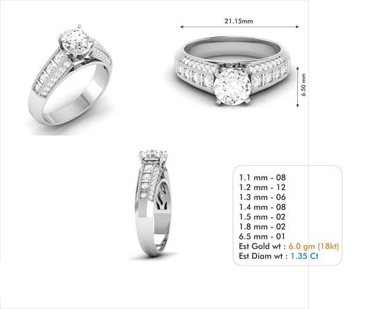 3D Jewelry Files Ring Model 3DM STL R-3794