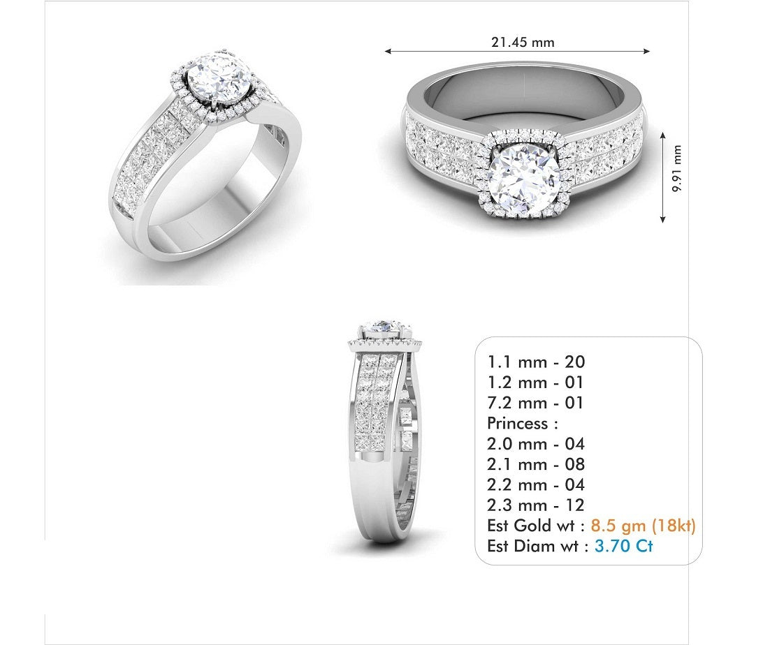 3D Jewelry Files Ring Model 3DM STL R-3797