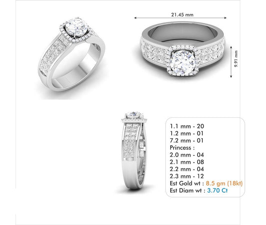 3D Jewelry Files Ring Model 3DM STL R-3797