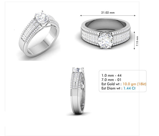 3D Jewelry Files Ring Model 3DM STL R-3799