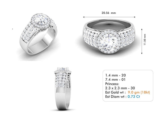 3D Jewelry Files Ring Model 3DM STL R-3802