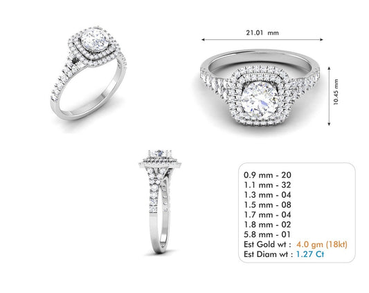 3D Jewelry Files Ring Model 3DM STL R-3810