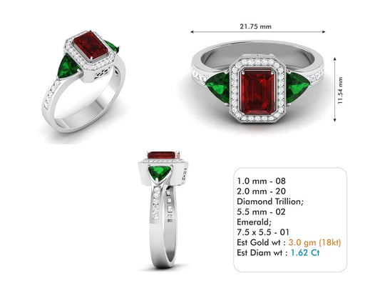 3D Jewelry Files Ring Model 3DM STL R-3811