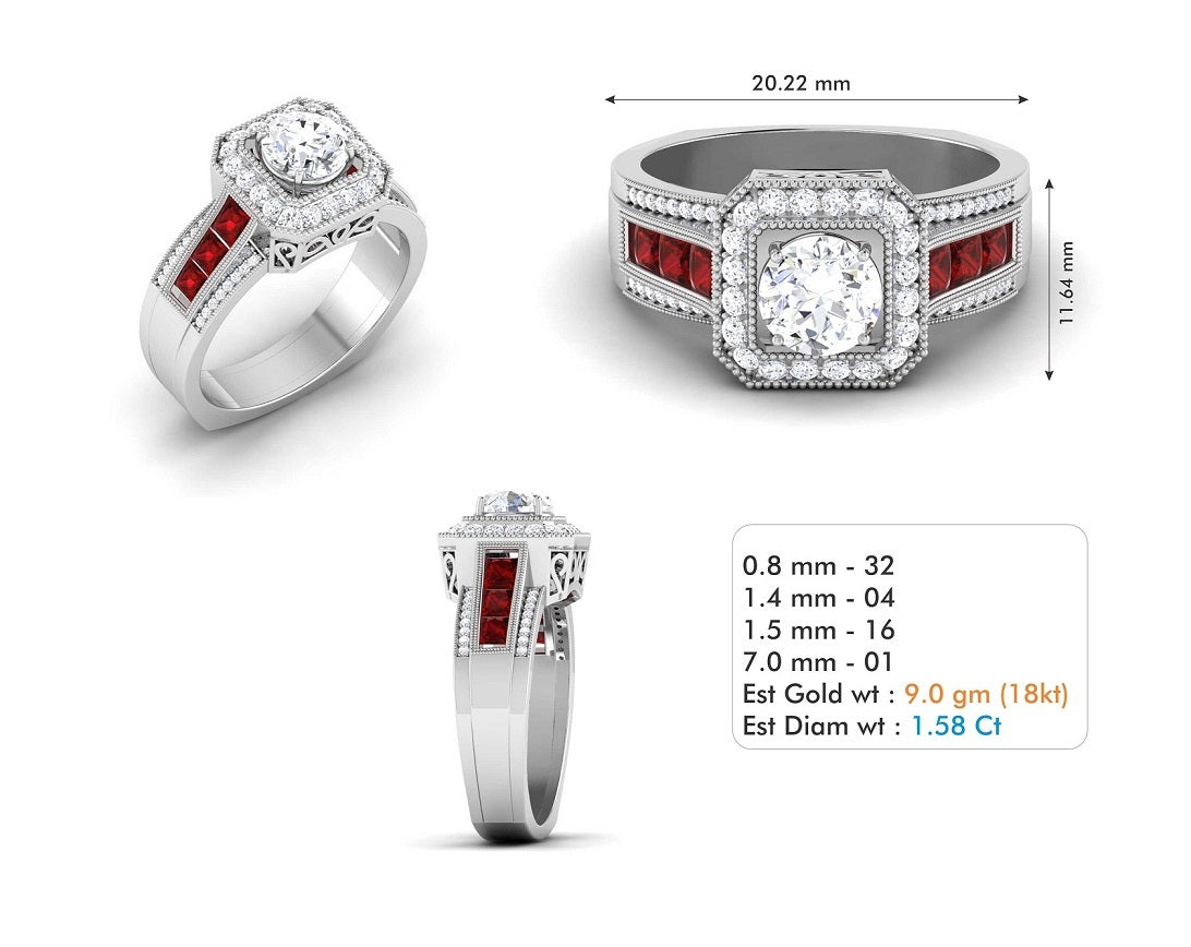 3D Jewelry Files Ring Model 3DM STL R-3812