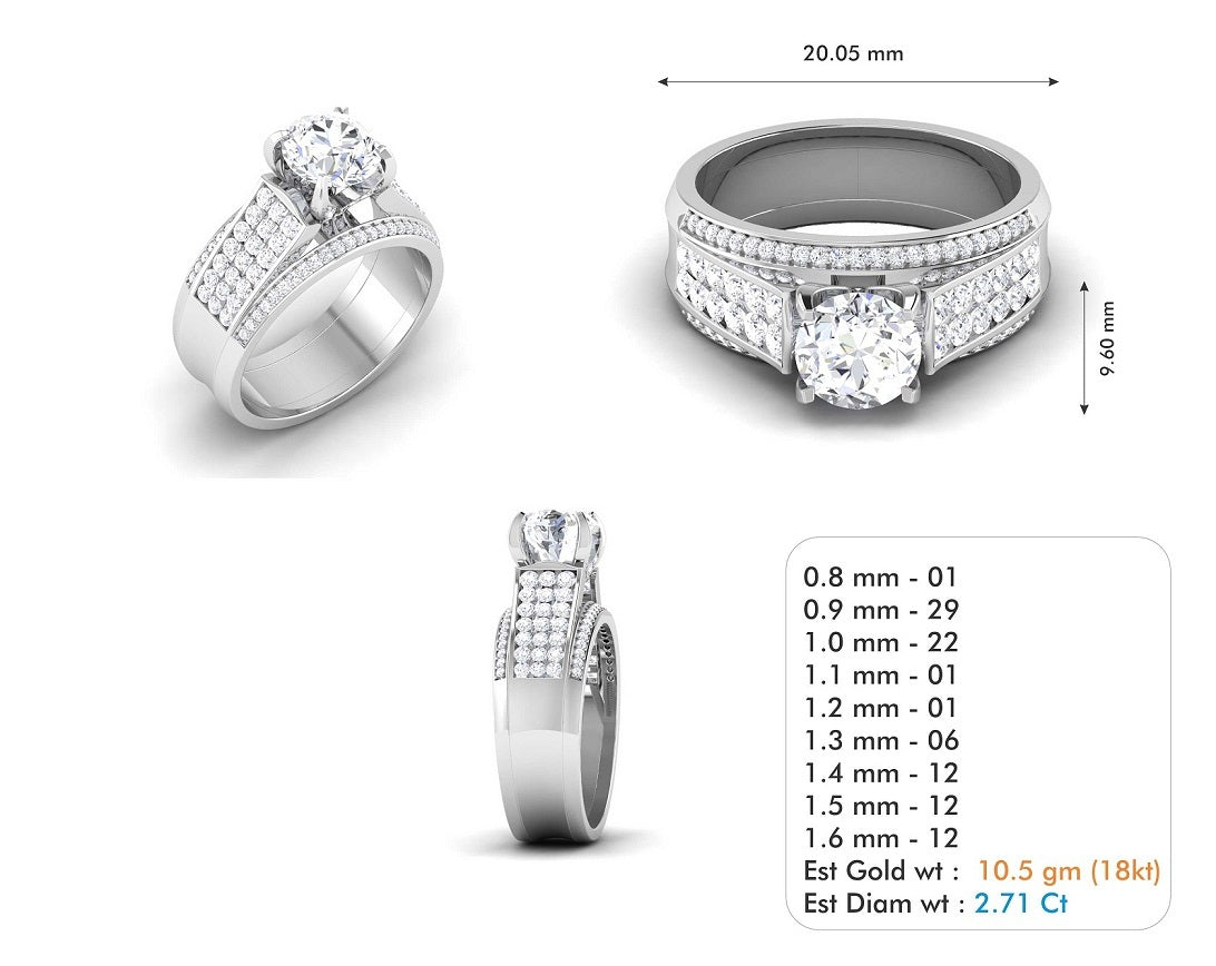 3D Jewelry Files Ring Model 3DM STL R-3816