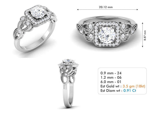 3D Jewelry Files Ring Model 3DM STL R-3826