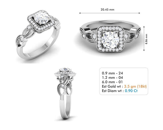 3D Jewelry Files Ring Model 3DM STL R-3829