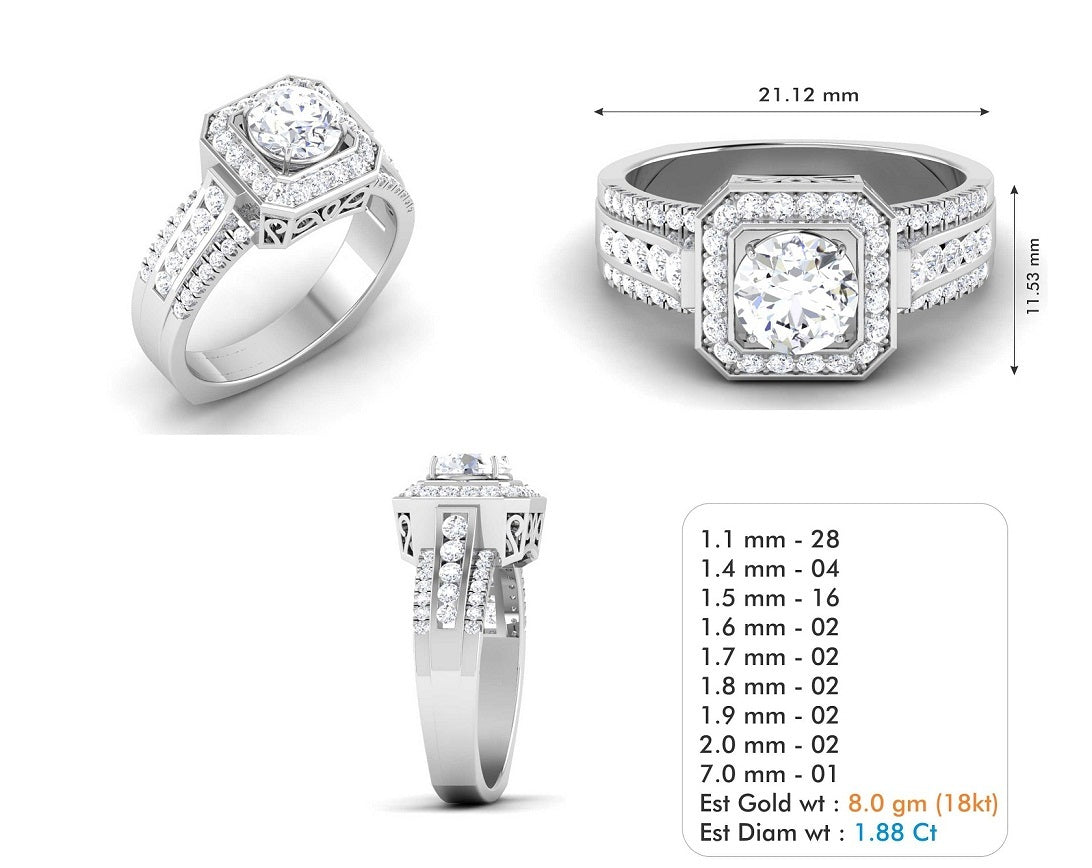 3D Jewelry Files Ring Model 3DM STL R-3838