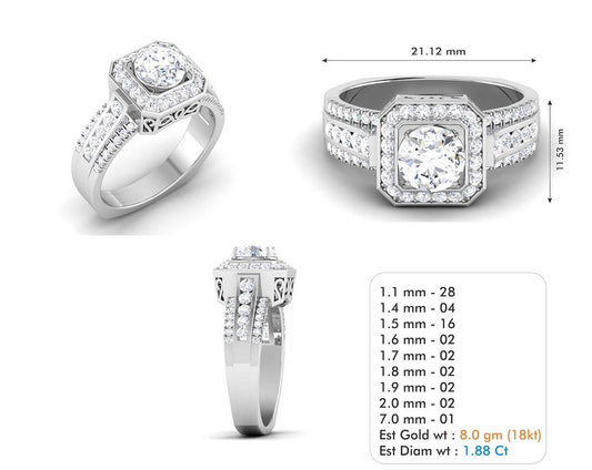 3D Jewelry Files Ring Model 3DM STL R-3838