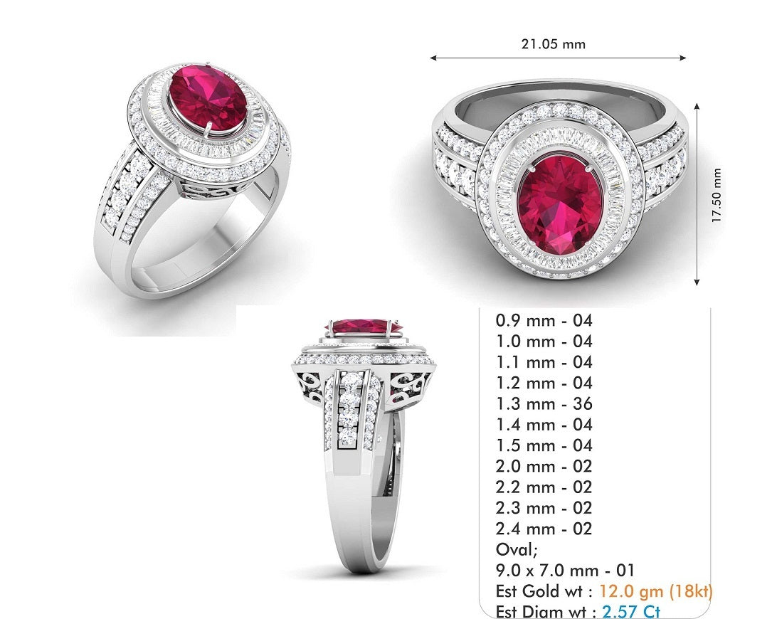 3D Jewelry Files Ring Model 3DM STL R-3854