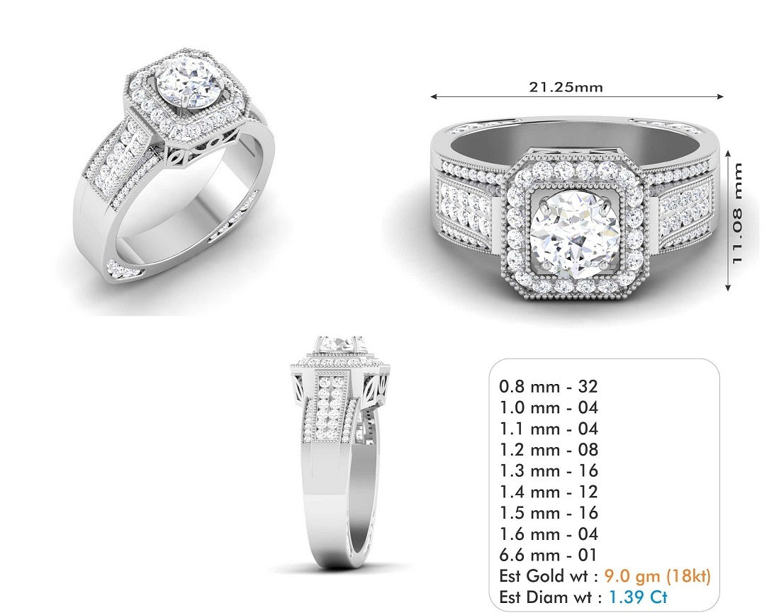 3D Jewelry Files Ring Model 3DM STL R-3857