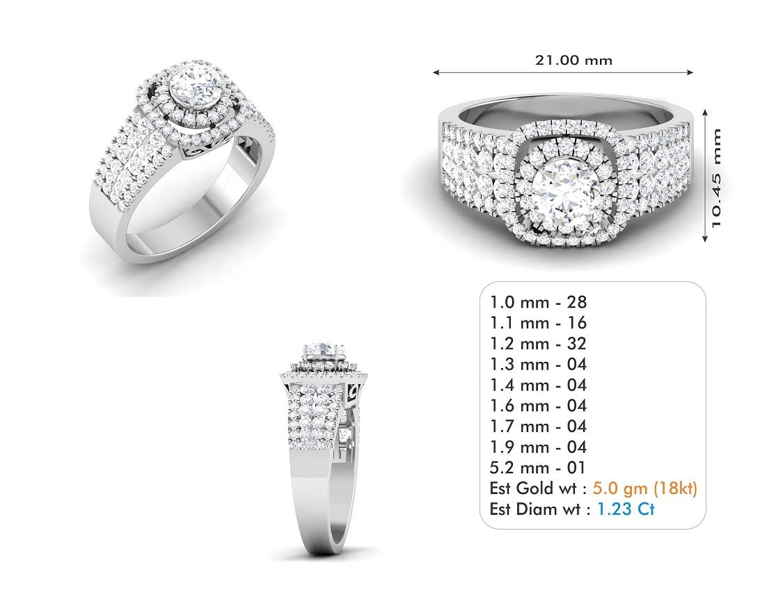 3D Jewelry Files Ring Model 3DM STL R-3861