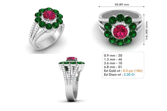 3D Jewelry Files Ring Model 3DM STL R-3866