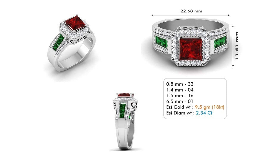 3D Jewelry Files Ring Model 3DM STL R-3867