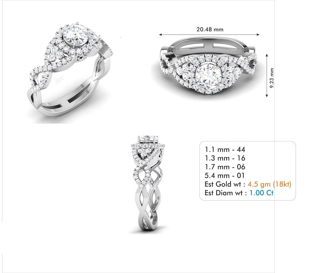 3D Jewelry Files Ring Model 3DM STL R-3874