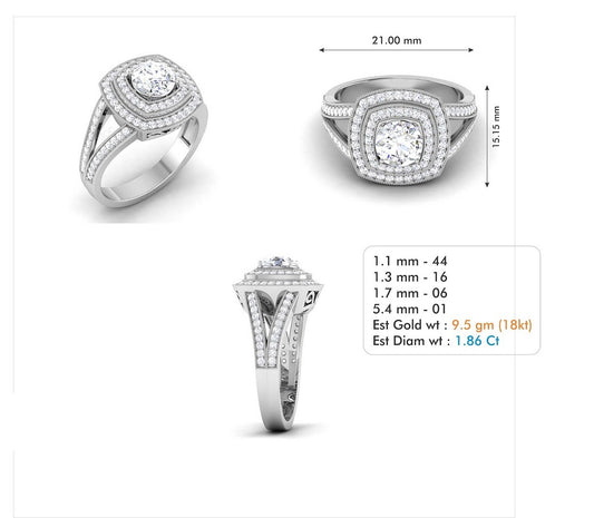 3D Jewelry Files Ring Model 3DM STL R-3875