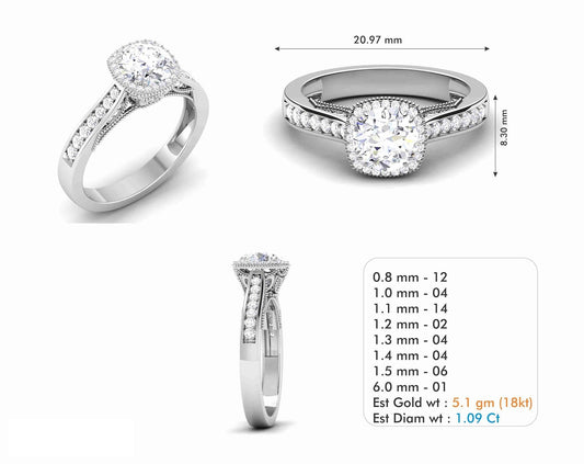 3D Jewelry Files Ring Model 3DM STL R-6112