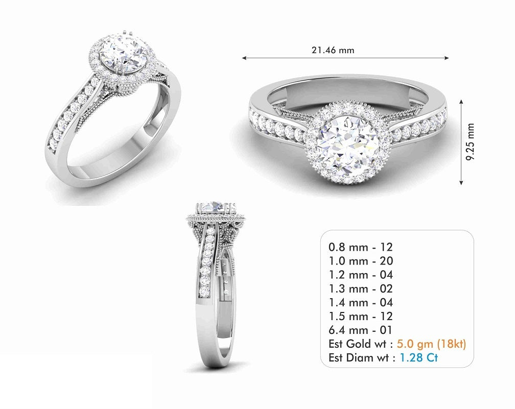 3D Jewelry Files Ring Model 3DM STL R-6116