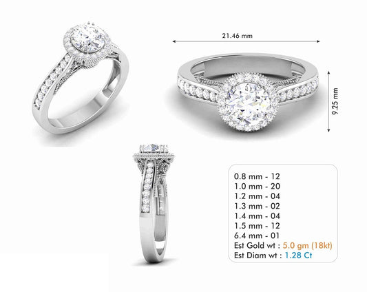 3D Jewelry Files Ring Model 3DM STL R-6116