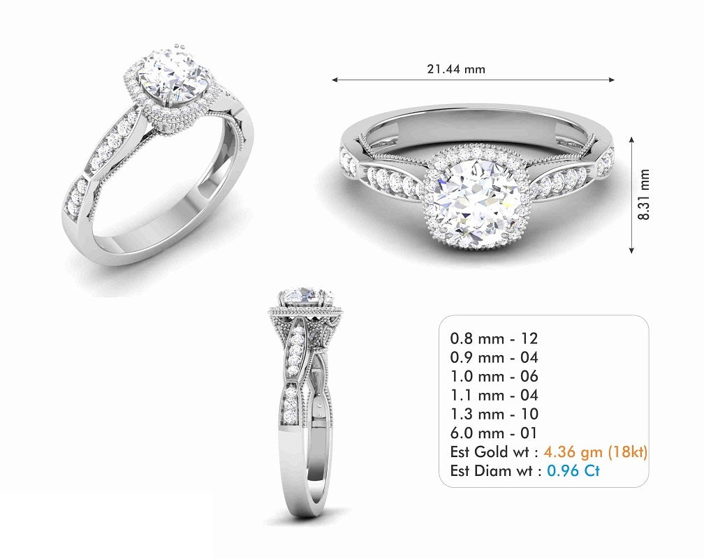 3D Jewelry Files Ring Model 3DM STL R-6117