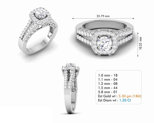 3D Jewelry Files Ring Model 3DM STL R-6120