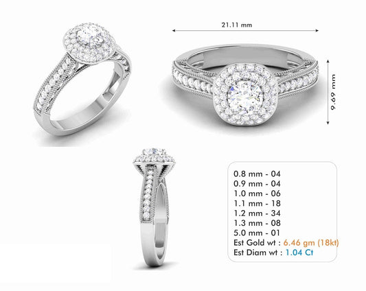 3D Jewelry Files Ring Model 3DM STL R-6126