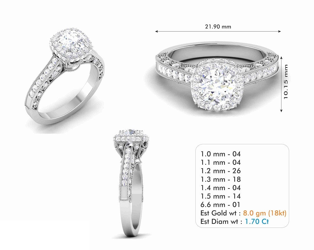 3D Jewelry Files Ring Model 3DM STL R-6128