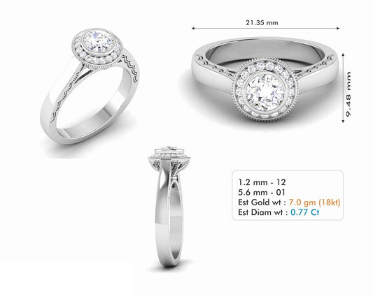 3D Jewelry Files Ring Model 3DM STL R-6510