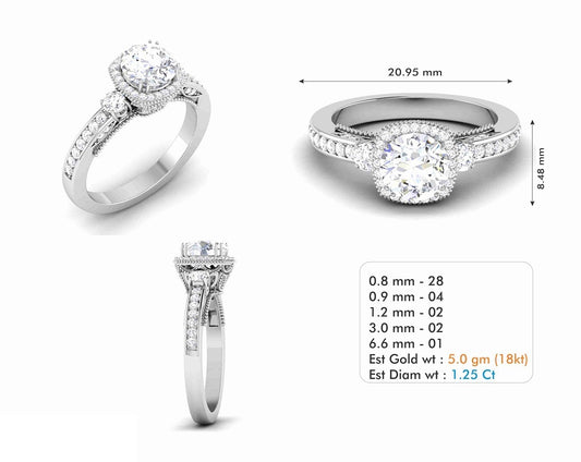 3D Jewelry Files Ring Model 3DM STL R-6526