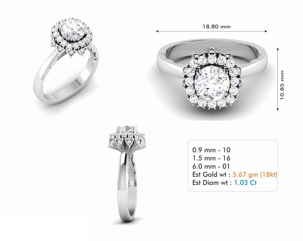 3D Jewelry Files Ring Model 3DM STL R-6528