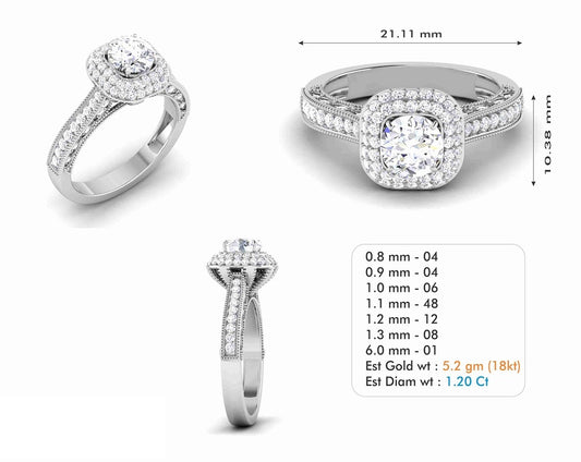 3D Jewelry Files Ring Model 3DM STL R-6538