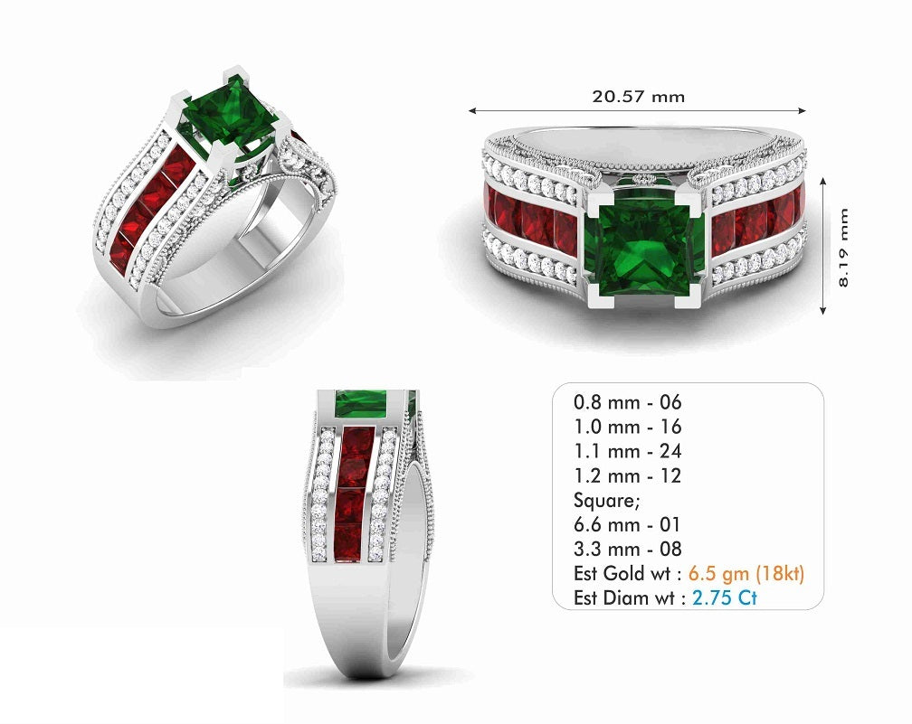 3D Jewelry Files Ring Model 3DM STL R-6541