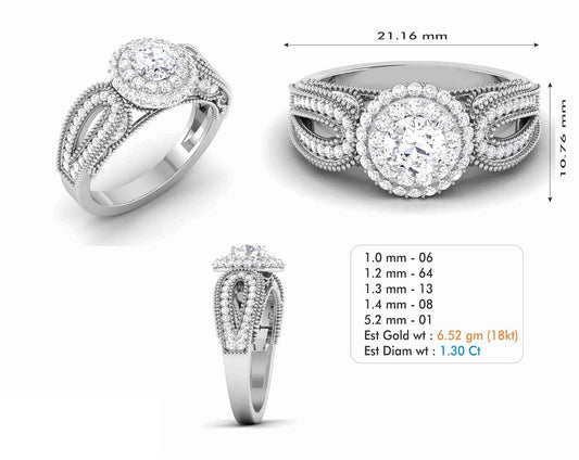 3D Jewelry Files Ring Model 3DM STL R-6542