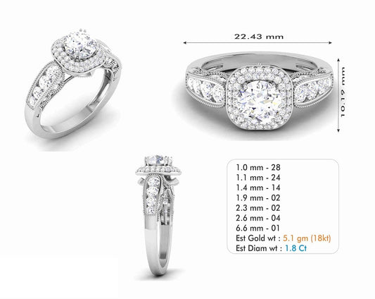 3D Jewelry Files Ring Model 3DM STL R-6550