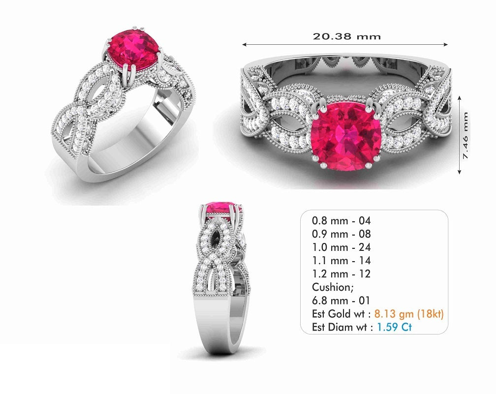 3D Jewelry Files Ring Model 3DM STL R-6551