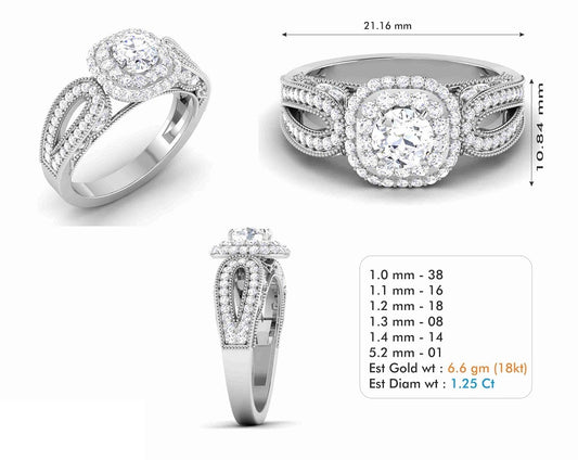 3D Jewelry Files Ring Model 3DM STL R-6553