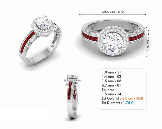 3D Jewelry Files Ring Model 3DM STL R-6555