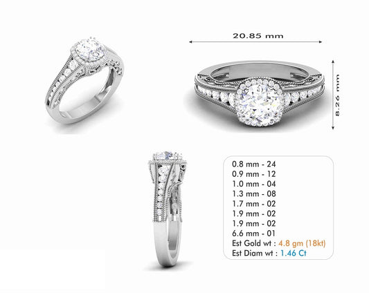 3D Jewelry Files Ring Model 3DM STL R-6557