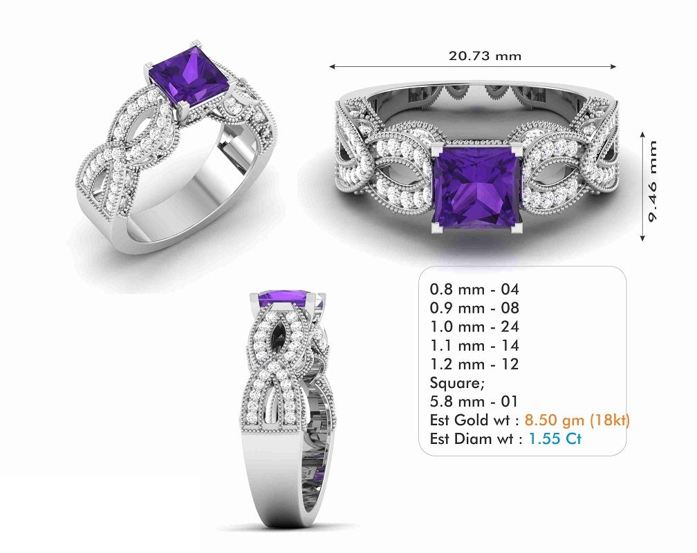 3D Jewelry Files Ring Model 3DM STL R-6561