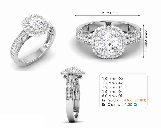 3D Jewelry Files Ring Model 3DM STL R-6568