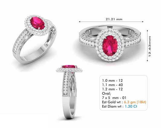 3D Jewelry Files Ring Model 3DM STL R-6571