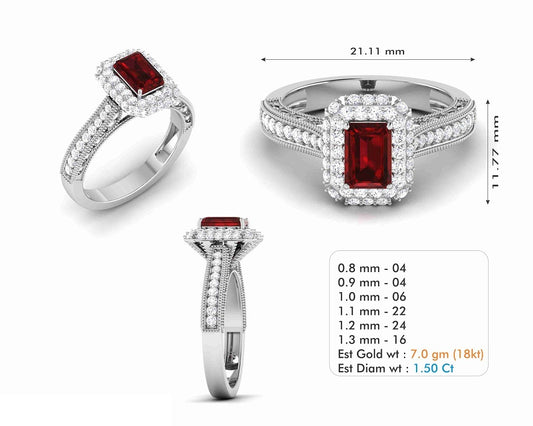 3D Jewelry Files Ring Model 3DM STL R-6572